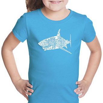 SPECIES OF SHARK - Girl's Word Art T-shirt