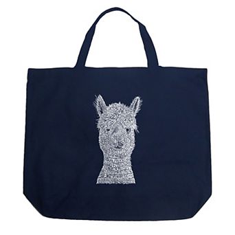 Large Word Art Tote Bag - Alpaca