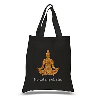 Small Word Art Tote Bag - Inhale Exhale