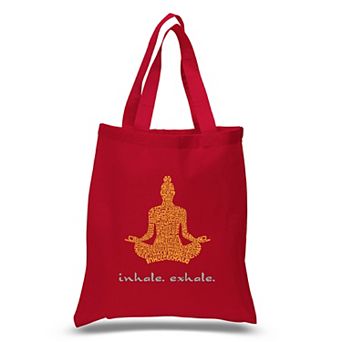 Small Word Art Tote Bag - Inhale Exhale