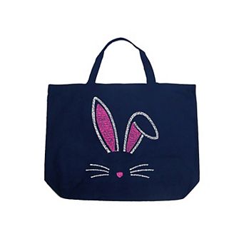 Large Word Art Tote Bag - Bunny Ears