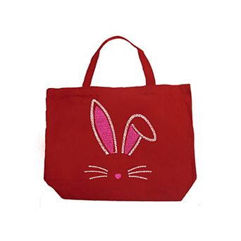 Large Word Art Tote Bag - Bunny Ears