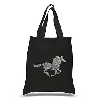 Small Word Art Tote Bag - Horse Breeds