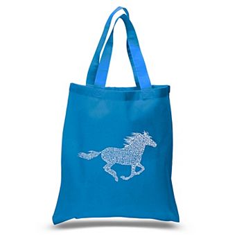 Small Word Art Tote Bag - Horse Breeds
