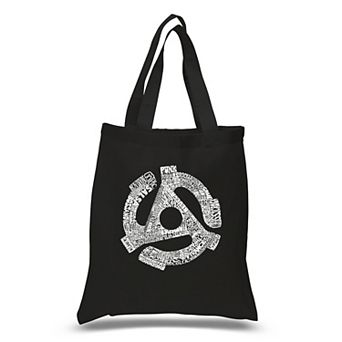 Small Word Art Tote Bag - Record Adapter