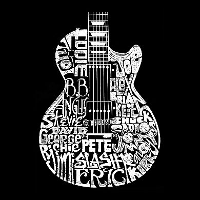 Small Word Art Tote Bag - Rock Guitar Head