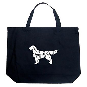Large Word Art Tote Bag - Golden Retreiver