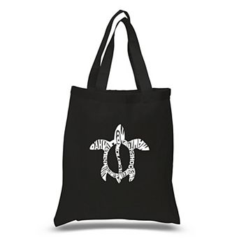 Small Word Art Tote Bag - Honu Turtle - Hawaiian Islands