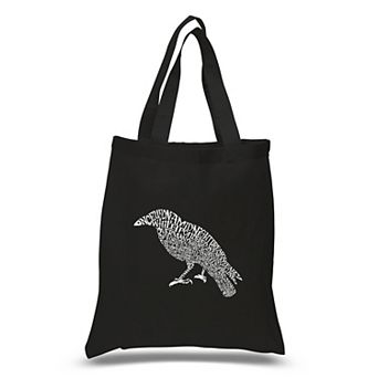 Small Word Art Tote Bag - Edgar Allen Poe's The Raven