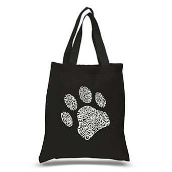 Small Word Art Tote Bag - Dog Paw