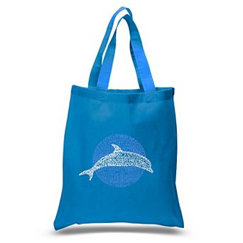 Small Word Art Tote Bag - Species of Dolphin
