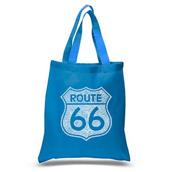 Small Word Art Tote Bag - CITIES ALONG THE LEGENDARY ROUTE 66