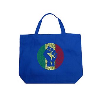 Large Word Art Tote Bag - Get Up Stand Up