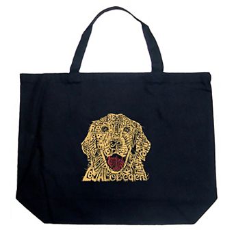 Large Word Art Tote Bag - Dog