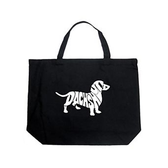 Large Word Art Tote Bag - Dachshund