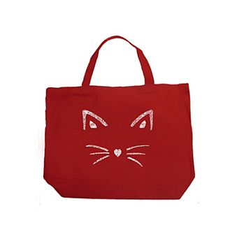 Large Word Art Tote Bag - Whiskers