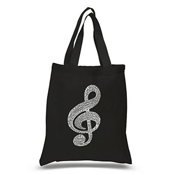 Small Word Art Tote Bag - Music Note