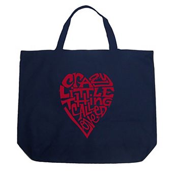 Large Word Art Tote Bag - Crazy Little Thing Called Love