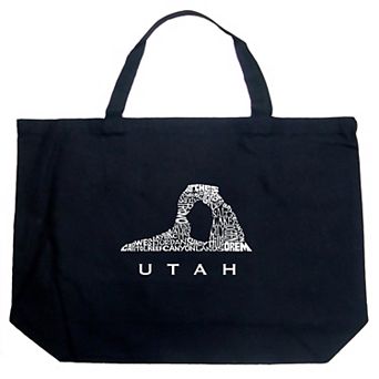 Large Word Art Tote Bag - Utah