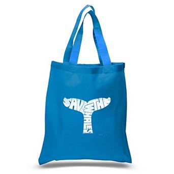 Small Word Art Tote Bag - SAVE THE WHALES