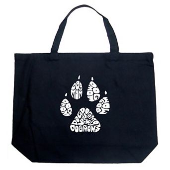 Large Word Art Tote Bag - Dog Mom