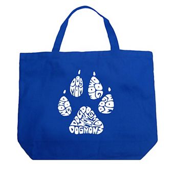 Large Word Art Tote Bag - Dog Mom