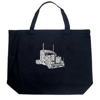 Large Word Art Tote Bag - KEEP ON TRUCKIN'