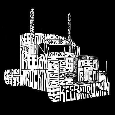 Large Word Art Tote Bag - KEEP ON TRUCKIN'