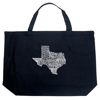 Large Word Art Tote Bag - The Great State of Texas