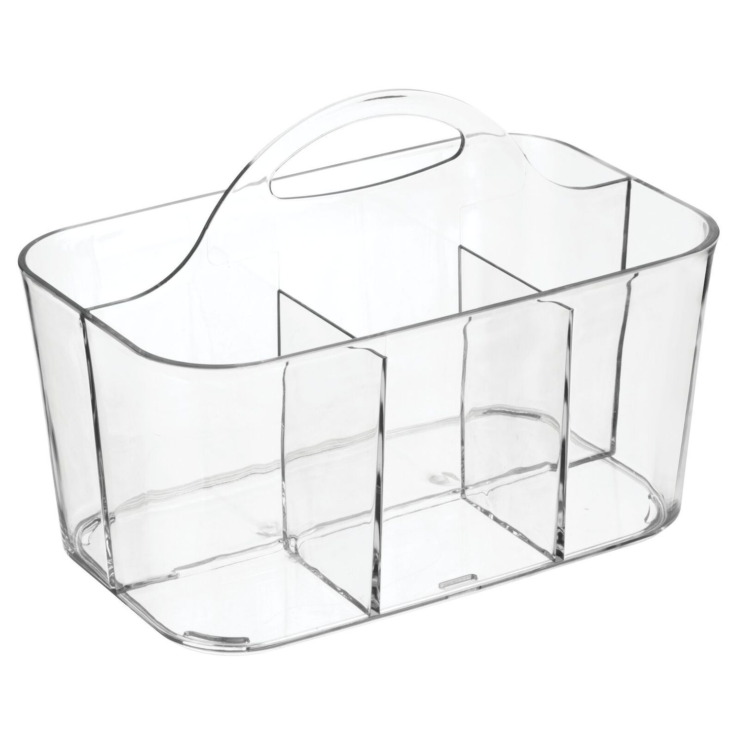  mDesign Plastic Divided Cosmetic Organizer Caddy Tote