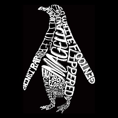 Large Word Art Tote Bag - Penguin