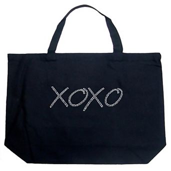 Large Word Art Tote Bag - XOXO