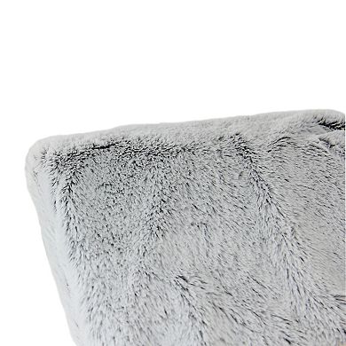 Ash Gray Plush Rectangular Throw Blanket 55" x 62"