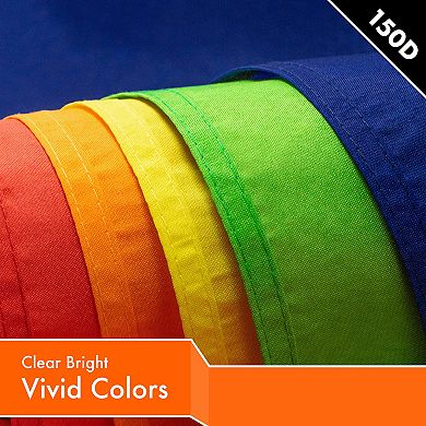 G128 Orange 150D Printed Polyester Flag