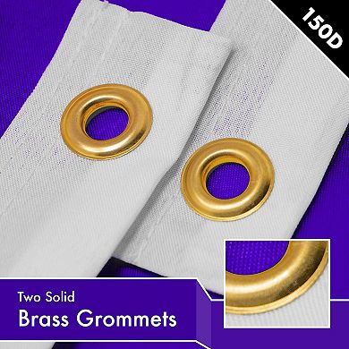 G128 Violet 150D Printed Polyester Flag