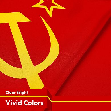 G128 Union of Soviet Socialist Republics 150D 3x5 Ft Printed Polyester Flag