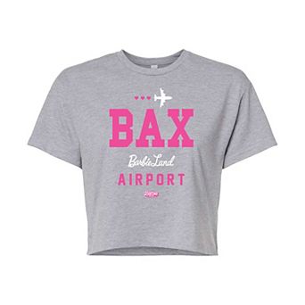 Juniors' Barbie: The Movie Barbie Land Airport Graphic Tee