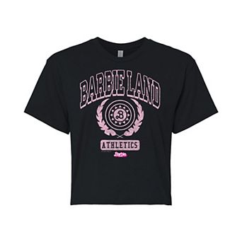 Juniors' Barbie: The Movie Barbie Land Athletics Graphic Tee