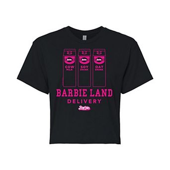 Juniors' Barbie: The Movie Barbie Land Delivery Graphic Tee
