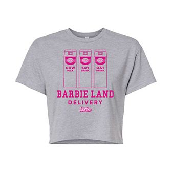 Juniors' Barbie: The Movie Barbie Land Delivery Graphic Tee