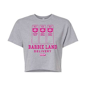 Juniors' Barbie: The Movie Barbie Land Delivery Graphic Tee