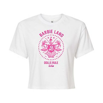Juniors' Barbie: The Movie Barbie Land Dolls Graphic Tee
