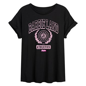 Juniors' Barbie: The Movie Barbie Land Athletics Graphic Tee