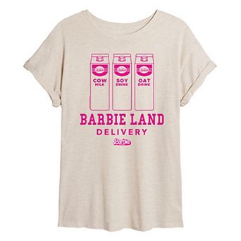 Juniors' Barbie: The Movie Barbie Land Delivery Graphic Tee