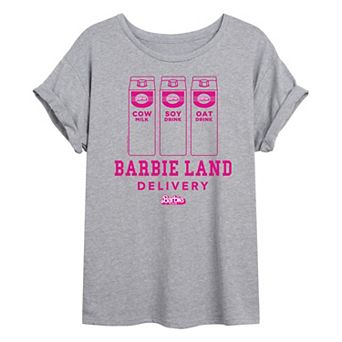 Juniors' Barbie: The Movie Barbie Land Delivery Graphic Tee