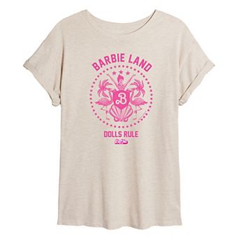 Juniors' Barbie: The Movie Barbie Land Dolls Graphic Tee
