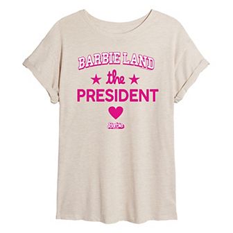 Juniors' Barbie: The Movie The President Graphic Tee