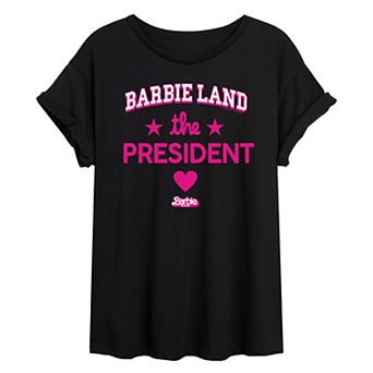 Juniors' Barbie: The Movie The President Graphic Tee