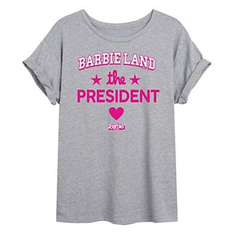 Juniors' Barbie: The Movie The President Graphic Tee