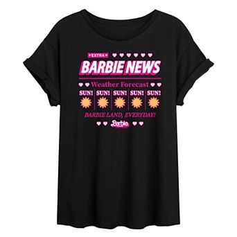 Juniors' Barbie: The Movie Weather Forecast Graphic Tee